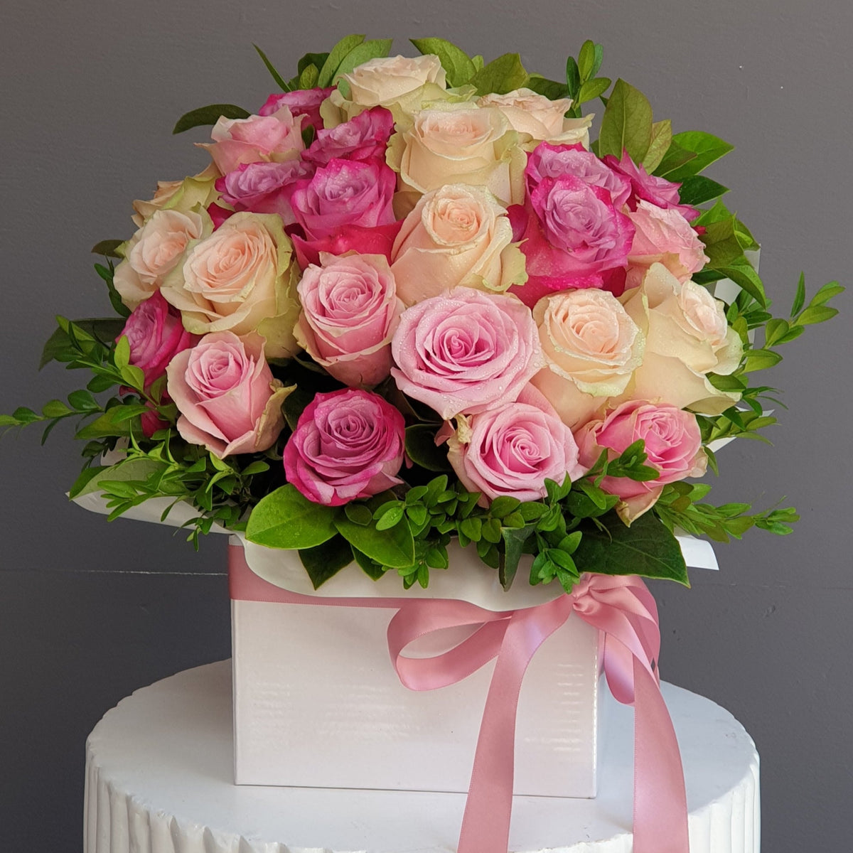 Cluster Rose & Lush Foliage Box – Ivy&TwigFlorist
